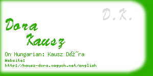 dora kausz business card